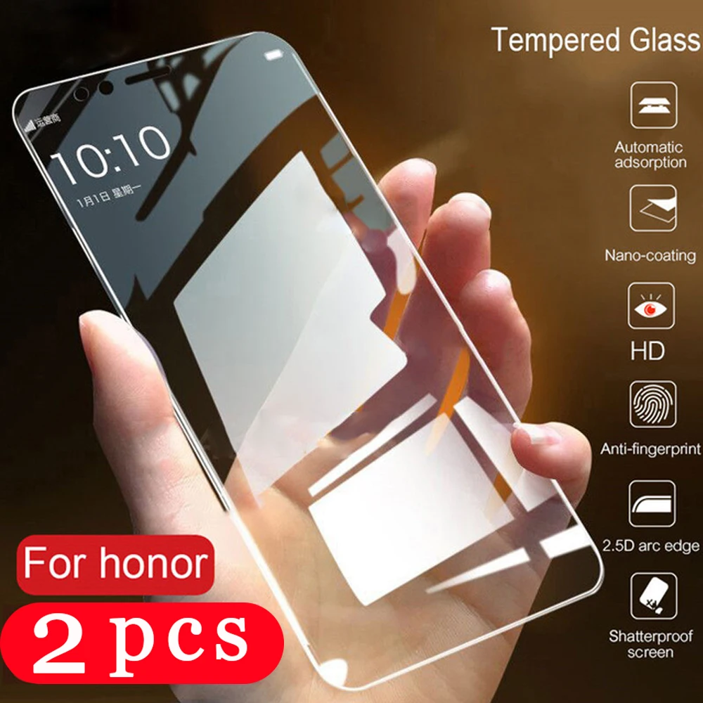 2 шт. для huawei honor 7 7x7s 7c 7a pro закаленное стекло p smart plus 2018 защита экрана телефона