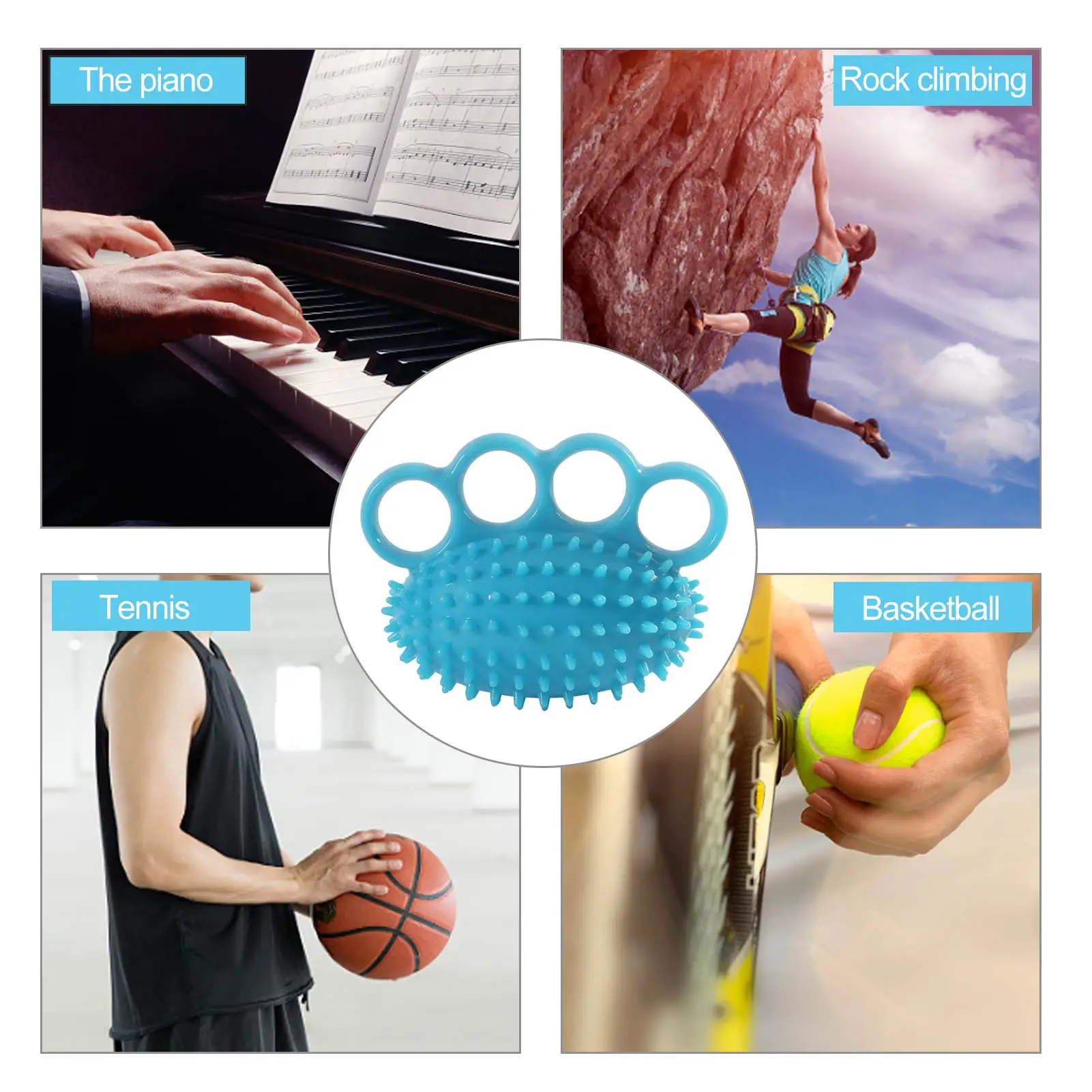 Ручной кистевой эспандер ладони массажный шарик зажим для пальца с силиконовой