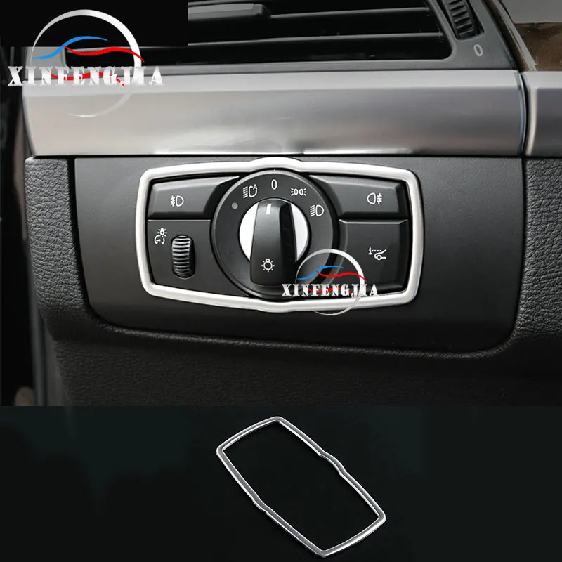Для BMW X5 E70 07-13 & X6 E71 08-14 стальная внутренняя фара светильник ключатель света Кнопка Крышка отделка