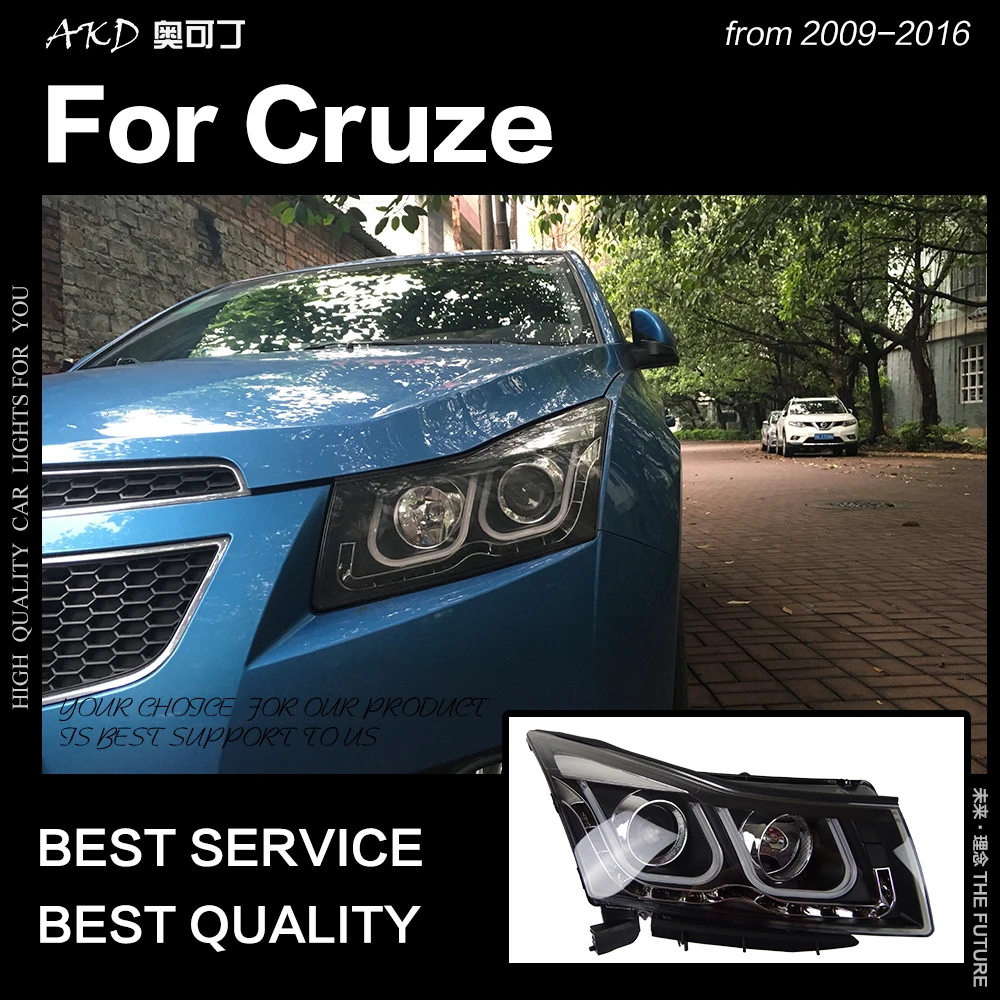 AKD автостайлинг фары для Chevrolet Cruze 2009 2016 светодиодный ные DRL Hid Биксеноновые