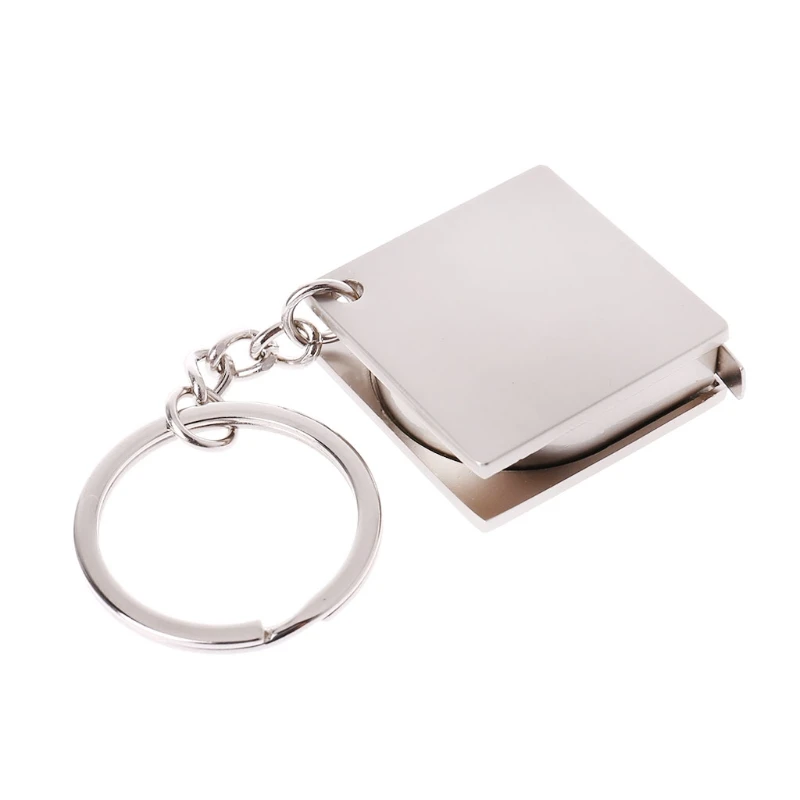 

1pc Metal Tape Measure Keychain Portable Key Ring Ruler Tape for Woodworking Measure Tools