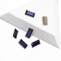 k9 glitter glass rhinestones purple velvet color baguette shape pointback nail rhinestone 3d jewelry making beads nail art gem