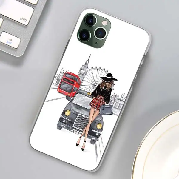 Девушка босс розовый женский телефон чехлы для Apple iPhone 11 Pro Max X XR XS MAX 11 Pro 7 8 6 6s Plus 5 5S SE жесткий чехол - Цвет: H01
