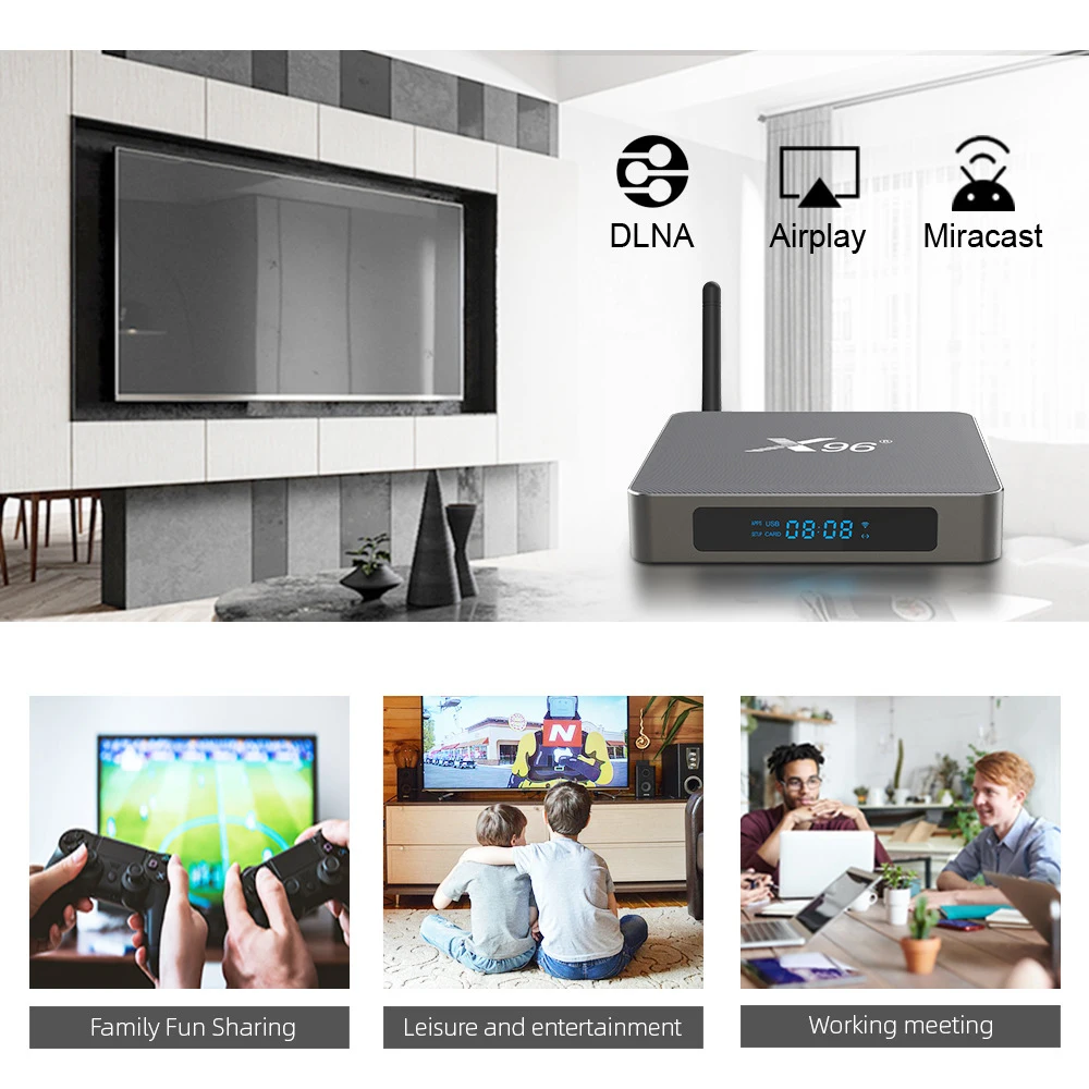 

X96 X6 Android 11.0 TV Box 8GB 64GB 8G128G RK3566 Quad Core Smart Media Player 2.4G 5G Dual Band Wifi BT4.X Bluetooth Voice Rem