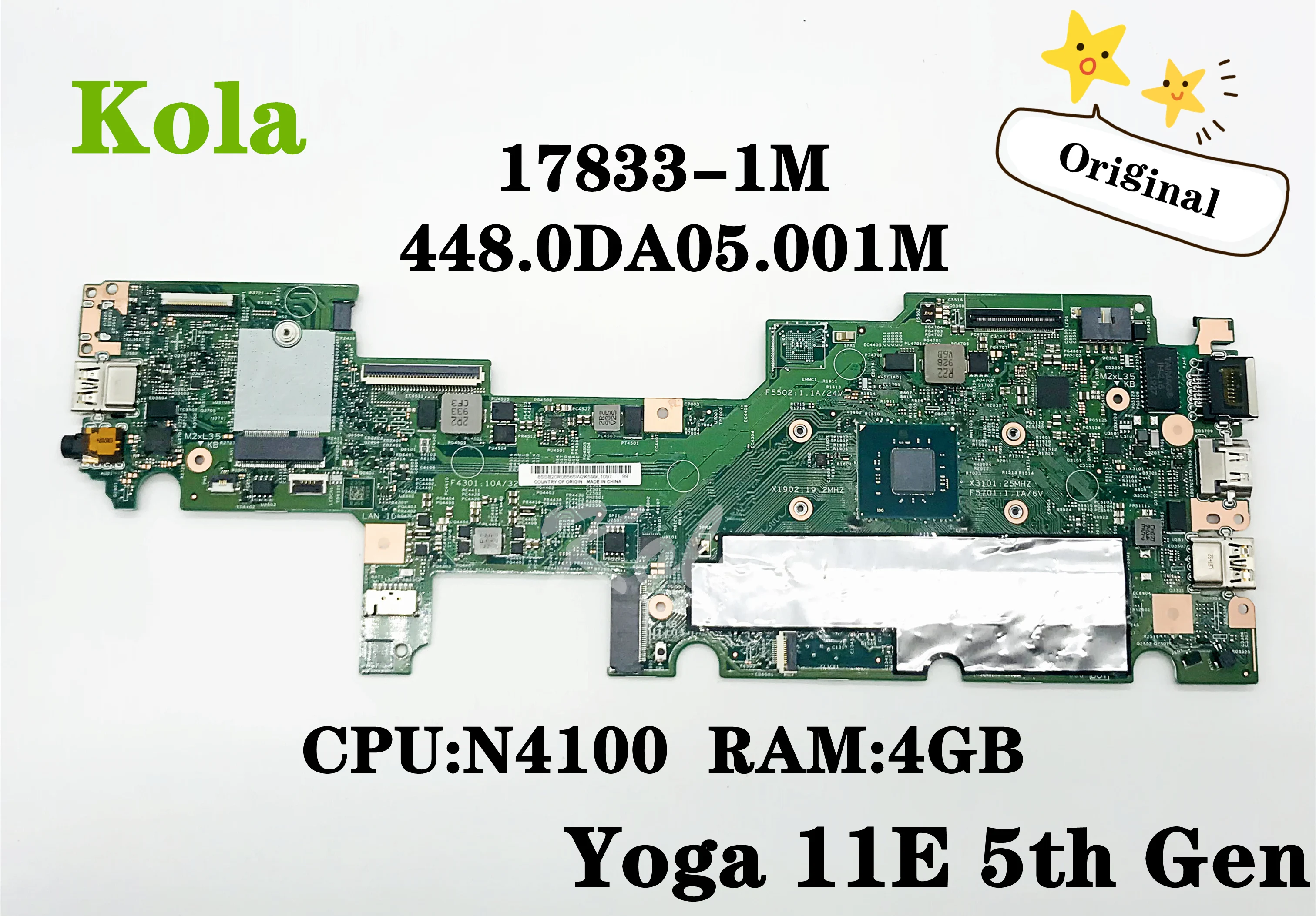 Материнская плата FRU 02DC048 для ноутбука Lenovo Thinkpad Yoga 11E 5 го поколения 448.0DA05.001M 17833 1M с
