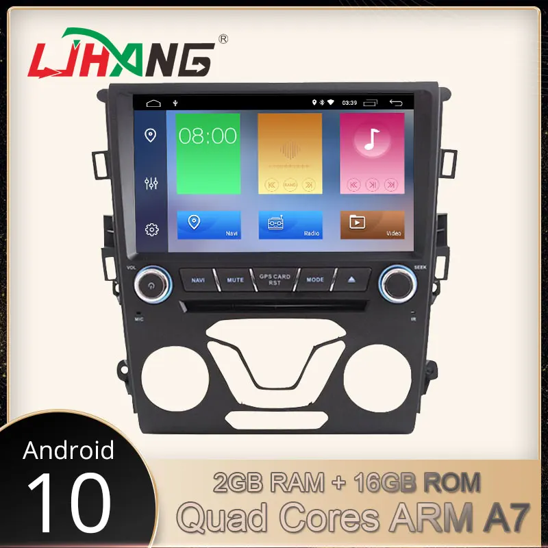 Автомобильный DVD мультимедийный плеер LJHANG Android 10 для Ford Mondeo Fusion 2012 2013 2014 WIFI GPS 2 Din