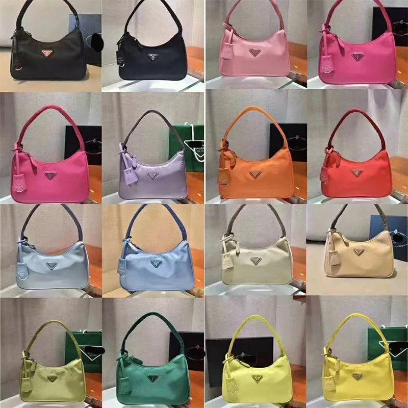 

2021 fashion, simple, versatile, underarm bag, lightweight handbag, luxury nylon cloth, high-quality brand-name textured shoulde