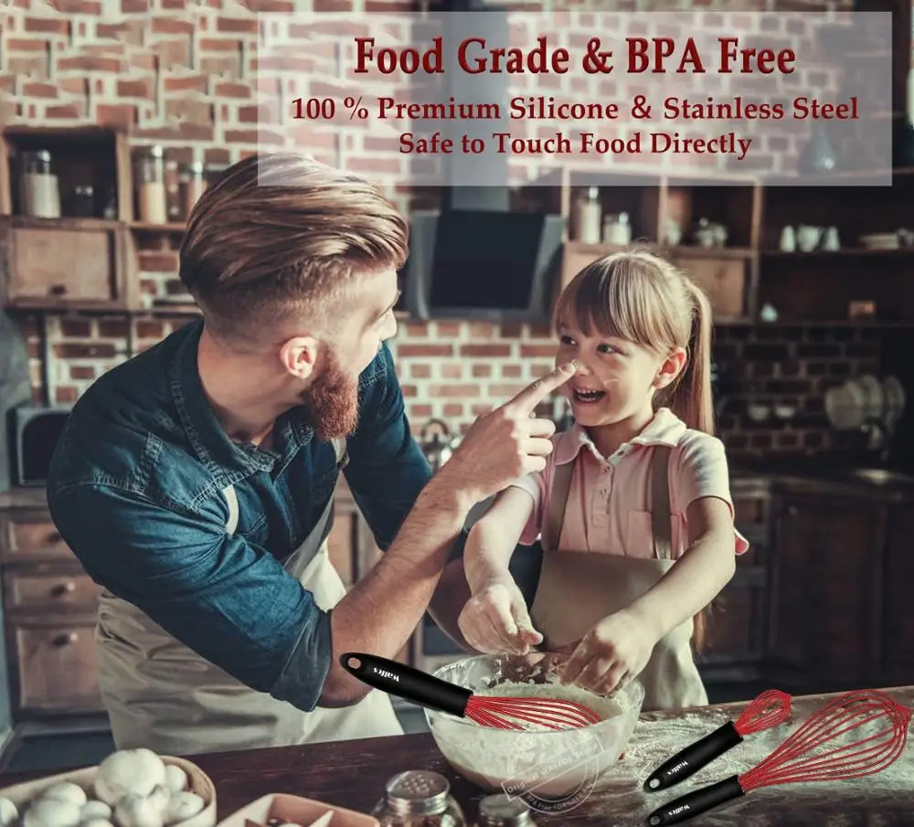 WALFOS силиконовая проволока венчик ручной взбиватель для яиц блендер Молочный