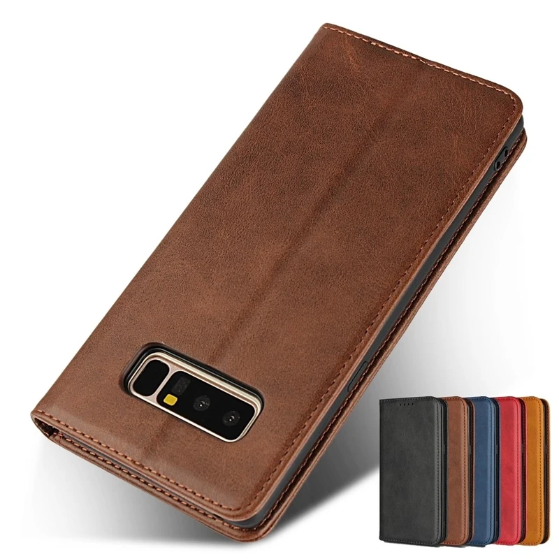

Magnetic attraction Leather case for Samsung Galaxy Note 8 N950F N950FD N950U card holder Cover Case for Note8 Case