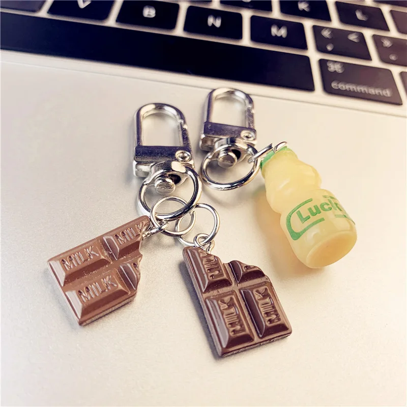 Креативный мини брелок для безалкогольных напитков молочный чай пузырьковый