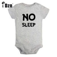 idzn summer cute baby bodysuit bad baby no sleep funny printed clothing baby boy cotton rompers baby girl short sleeves jumpsuit
