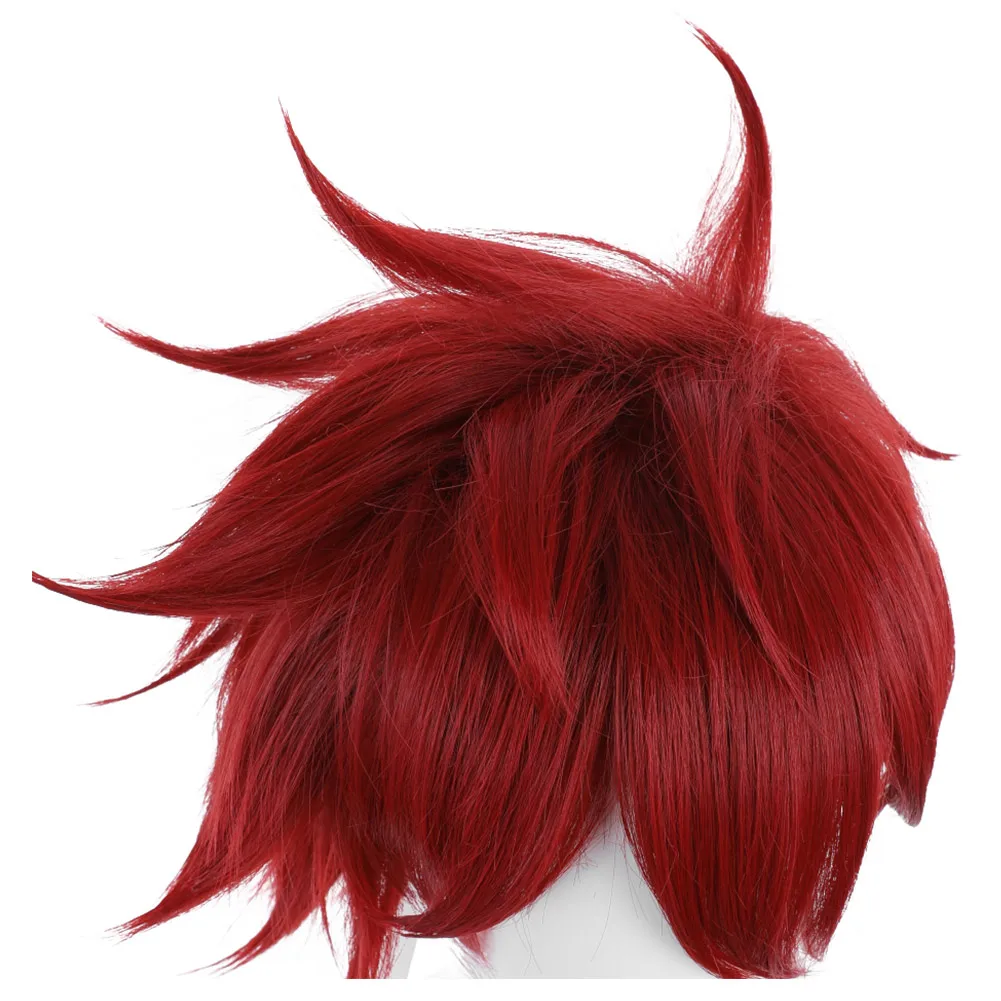 

Reki Kyan Cosplay Dark Red Wig Anime SK8 the Infinity Short Hair Headband Heat-resistant Fiber Hair + Wig Cap Carnival Party