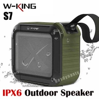 w king portable bluetooth wireless speaker s7 waterproof ipx6 music subwoofe radio box anti drop outdoor tf card loudspeakers
