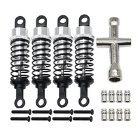 4pcs shock absorber damper 1pc cross wrench wheel spanner 4mm 4 5mm 5 5mm 7mm for 118 wltoys rc car a959 a969 a979 k929