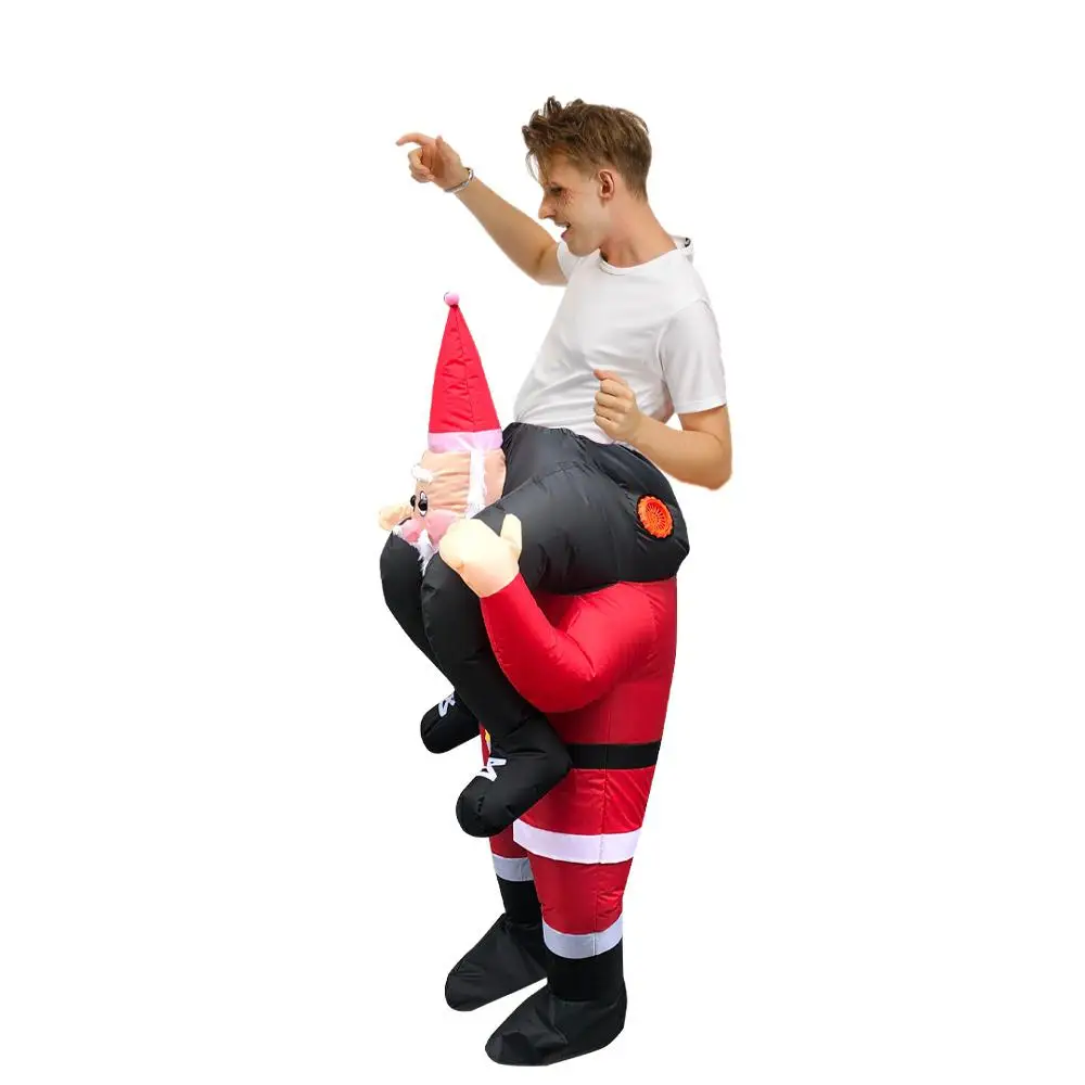 

DishyKooker Inflatable Santa Claus Costume Christmas Party Fancy Dress for Adults Purim Carnival Cosplay Suit Mascot Halloween