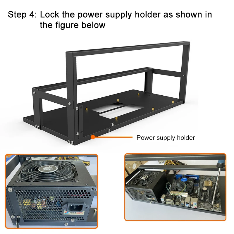 

Mining Case Rack Motherboard Bracket Open Mining Rig Frame ETH/ETC/ZEC Ether Accessories Tools For 6-8 GPU (Rack Only) Bracket