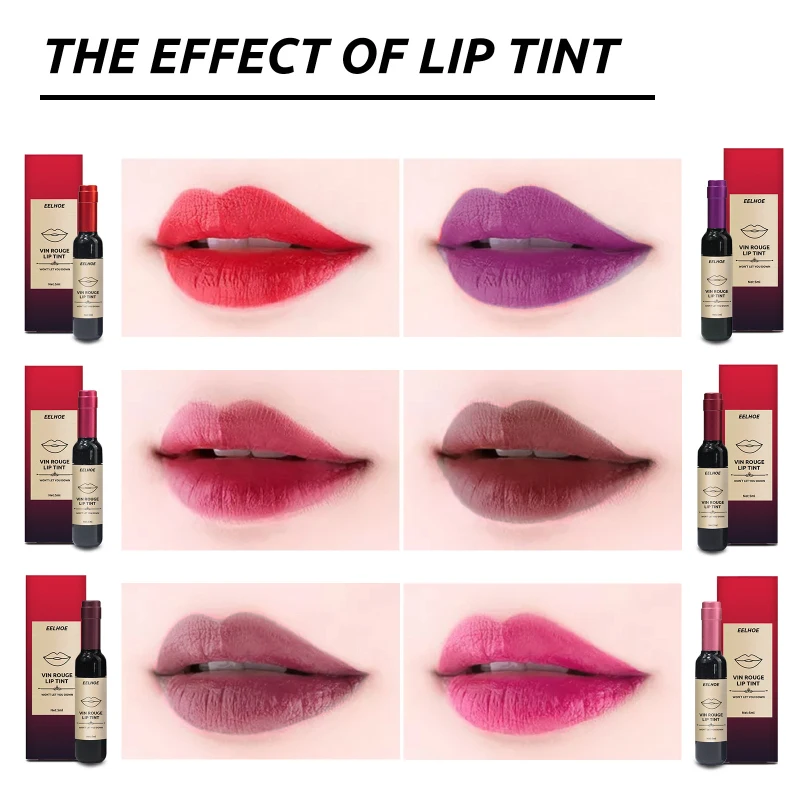 

Eelhoe Liquid Lipstick Matte Lip Gloss Cosmetic Lightweight Lip Glaze Long Lasting Lip Tint Waterproof 6 Color Lips Makeup