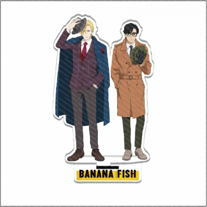 

Anime BANANA FISH Shorter Wong Ash Lynx Okumura Eiji Double Acrylic Stand Figure Display Model Plate Tabke Decor Cosplay Toys