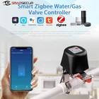 Умный клапан для водыгаза Tuya Zigbee, управление автоматизацией умного дома, совместим с Alexa Google Home, контроллер отключения