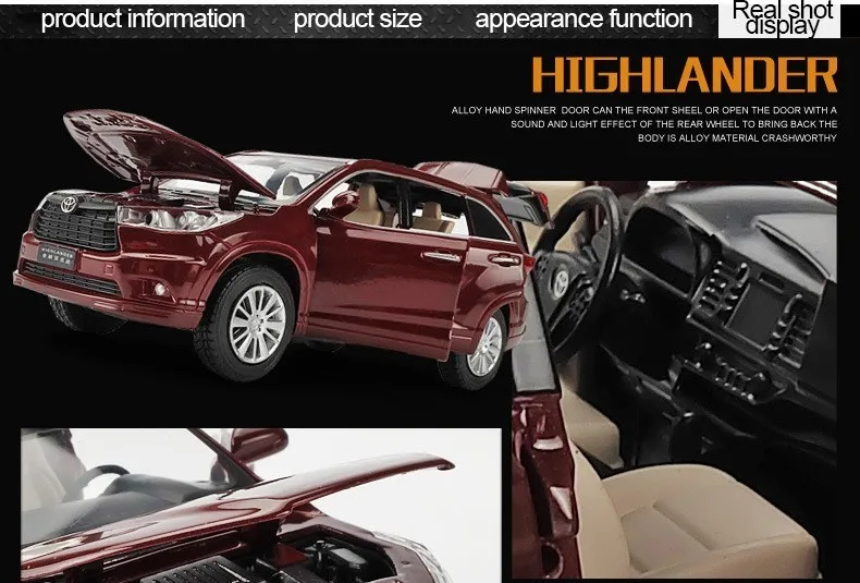 1:32 Nissan super car HIGHLANDER литой под давлением сплав модель автомобиля игрушка высокая имитация металла модель SUV игрушка 6 дверей подарок Рождество