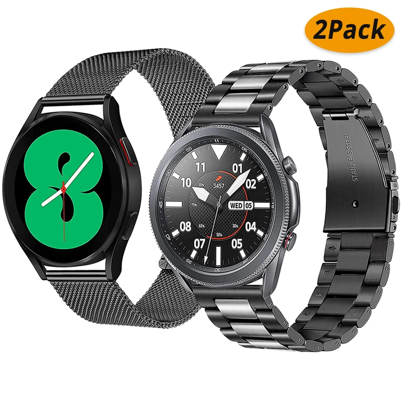 

Ремешок из нержавеющей стали для Samsung Galaxy Watch 4 Classic 46 мм 42 мм, металлический браслет для Galaxy Watch 4 44 мм 40 мм