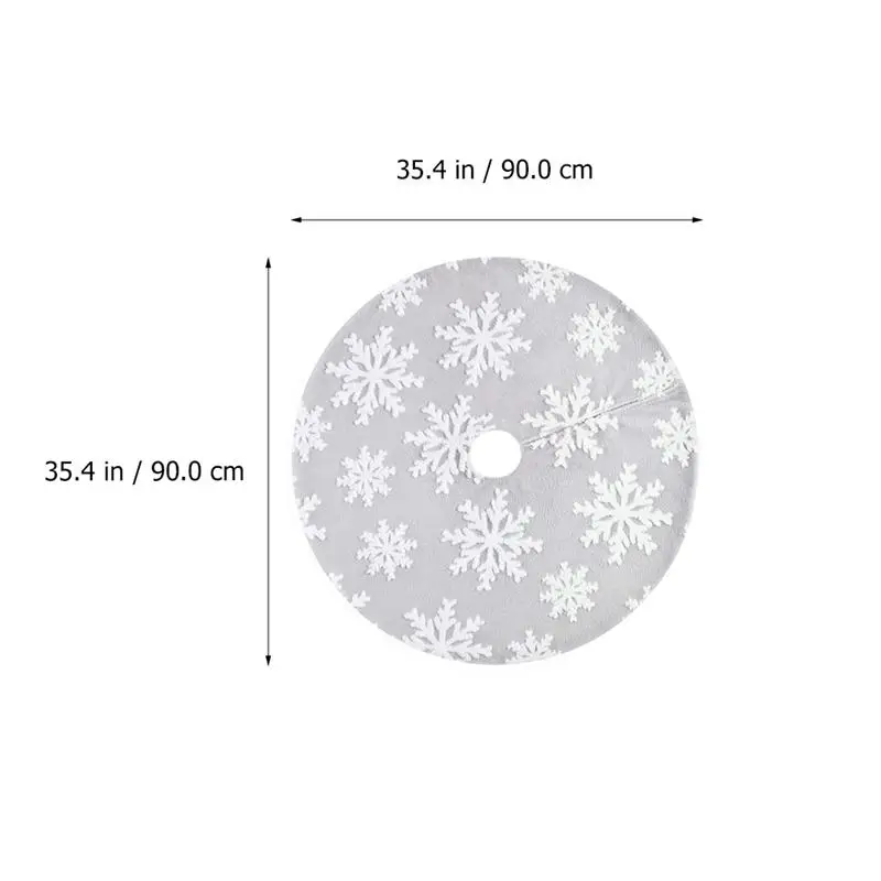 

Christmas Tree Decor Snowflake White Christmas Tree Skirt Festival Tree Skirt Christmas Party Tree Decoration Skirt Accessory