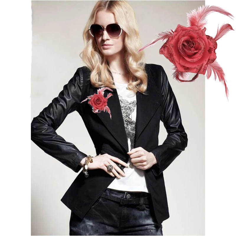 Earofcorn Сладкая Свадебная мода посыпать розовый цветок розы веревка для волос