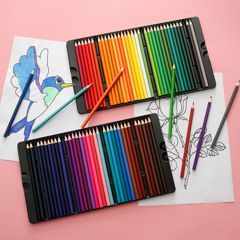 

36/72 Pcs Color Pencils Set 12/24/36 Pcs Color Watercolor Pen Set Sketch Pencil No-Toxic Wood Bright Color Pencil School Supply