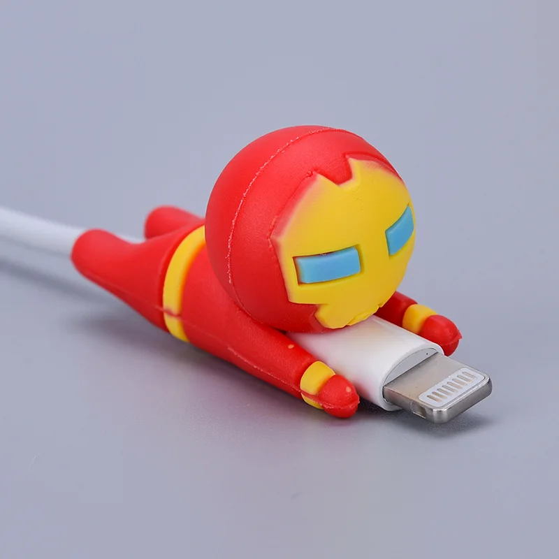 Симпатичный мультяшный герой серия кабель-намотка USB кабель для передачи данных