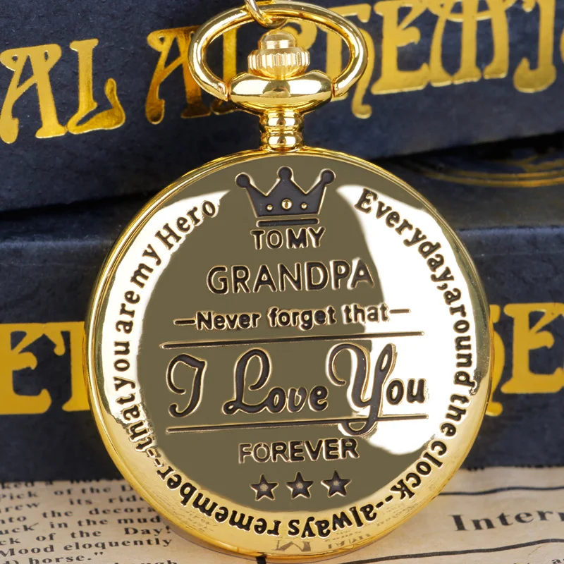 

Экспресс Серия Love золотые кварцевые карманные часы в стиле стимпанк с ожерельем