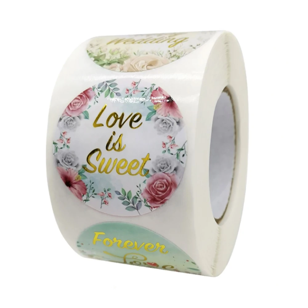 

1.5inch Happy Wedding Sticker Love is Sweet Stickers Forever Love Couple Marry Sticker Save the Date Anniversary Decoration Tags