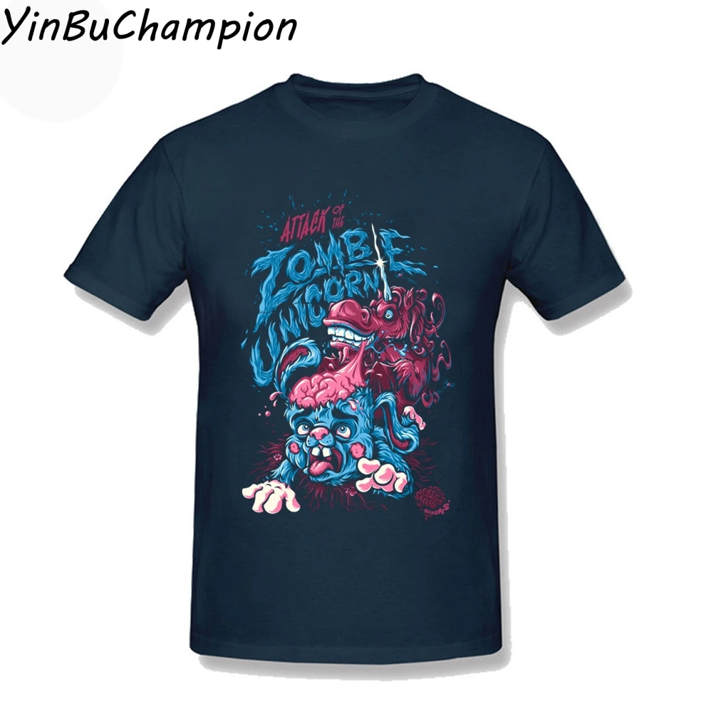 TommIS атака зомби-Единорог Футболка с принтом собака Мужская футболка мужская
