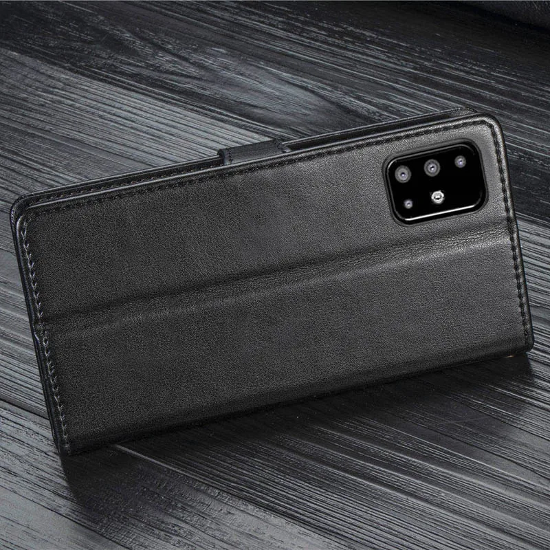 For Samsung Galaxy A71 Case PU Leather Wallet Magnetic Adsorption ShockProof Flip Book cover A 71 Phone Cases | Мобильные телефоны