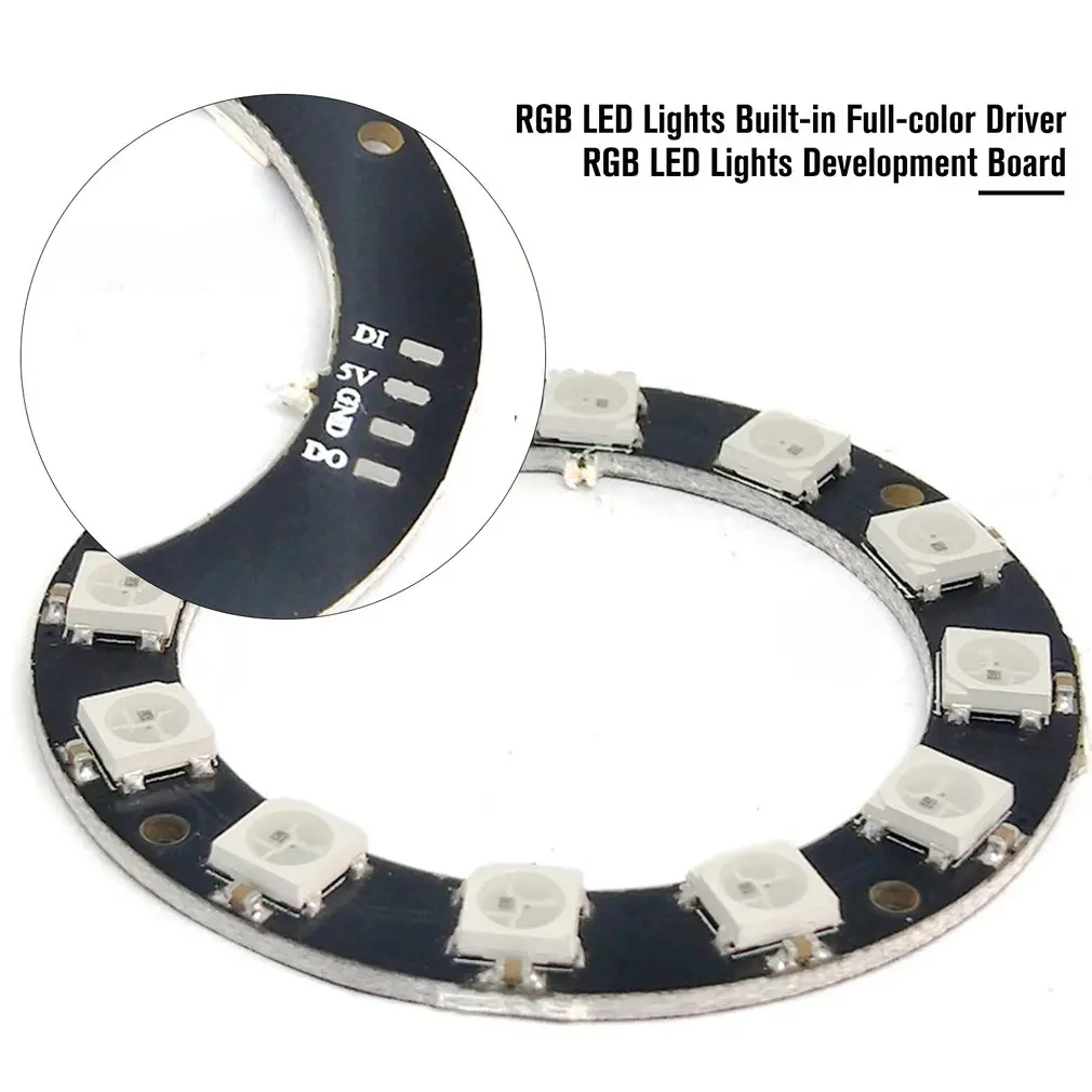 

RGB 12/16/24 LED Lights Built-in Full Color-driven Development Board Built-in Full-color Driver LED Lights Development Board