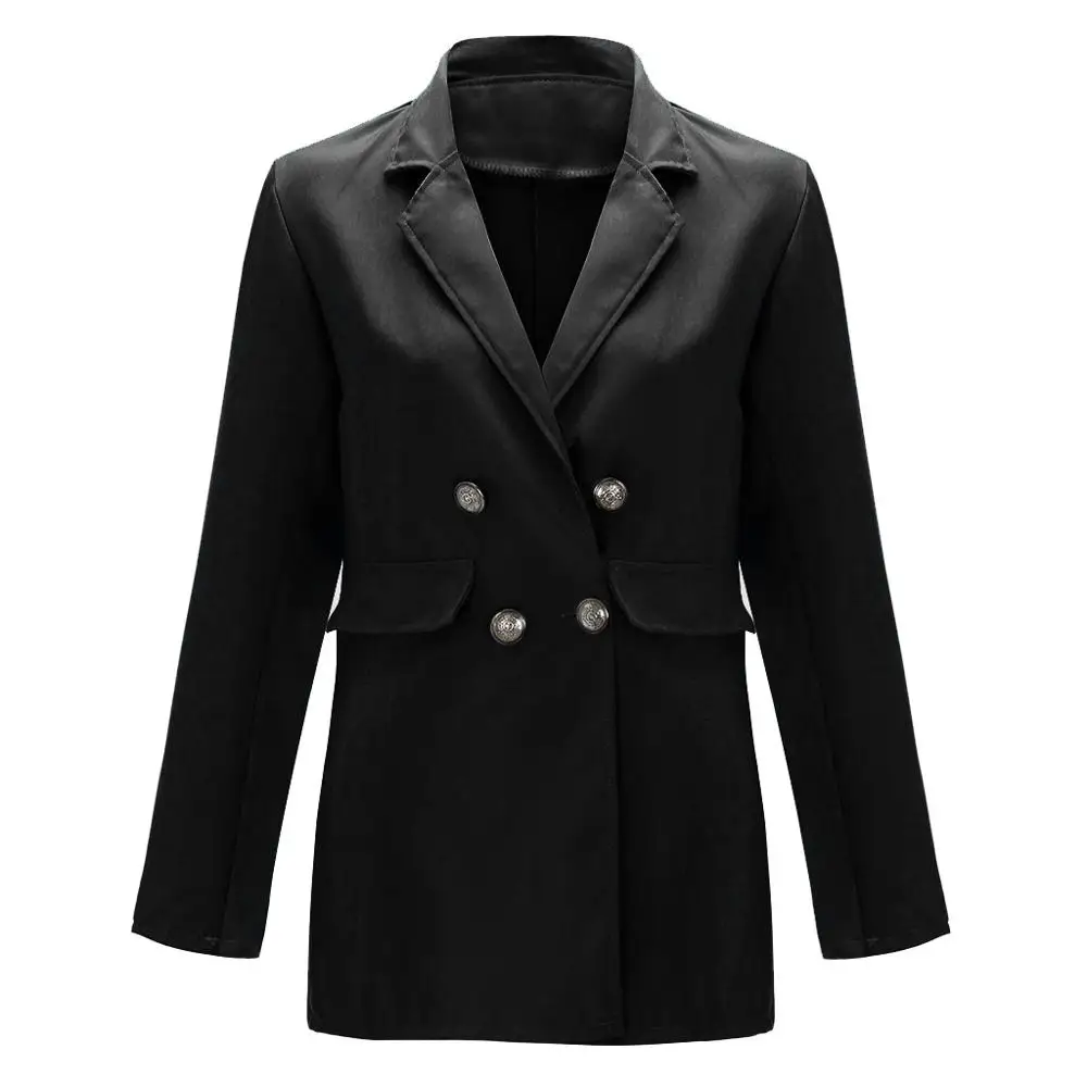 

Womens Ladies Solid Turn Down Collar Jacket 2019 Fashion Long Sleeve Coat Parka Outerwear Blazer For Work Daily