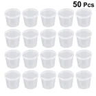 Одноразовые чашки, 50 шт., 25 мл, прозрачный контейнер с крышками для желе, йогурта, муссов, соуса