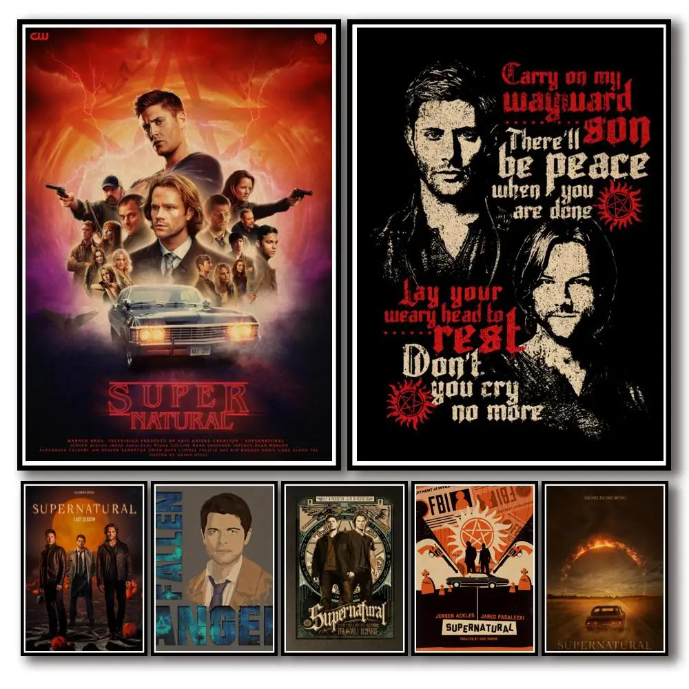 

39 дизайнов ТВ-шоу, сверхестественное искусство, домашняя наклейка, искусство, картина для кофейни, бара