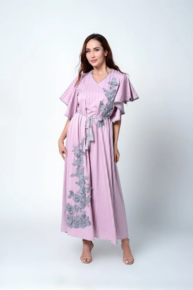 Женское платье с трехмерным цветком макси в европейском и американском стиле