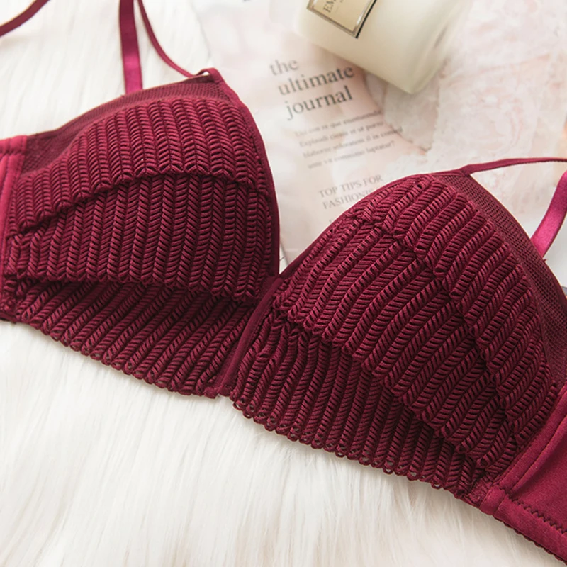 Женское нижнее белье с пуш апом Wasteheart модный зеленый и красный бюстгальтер