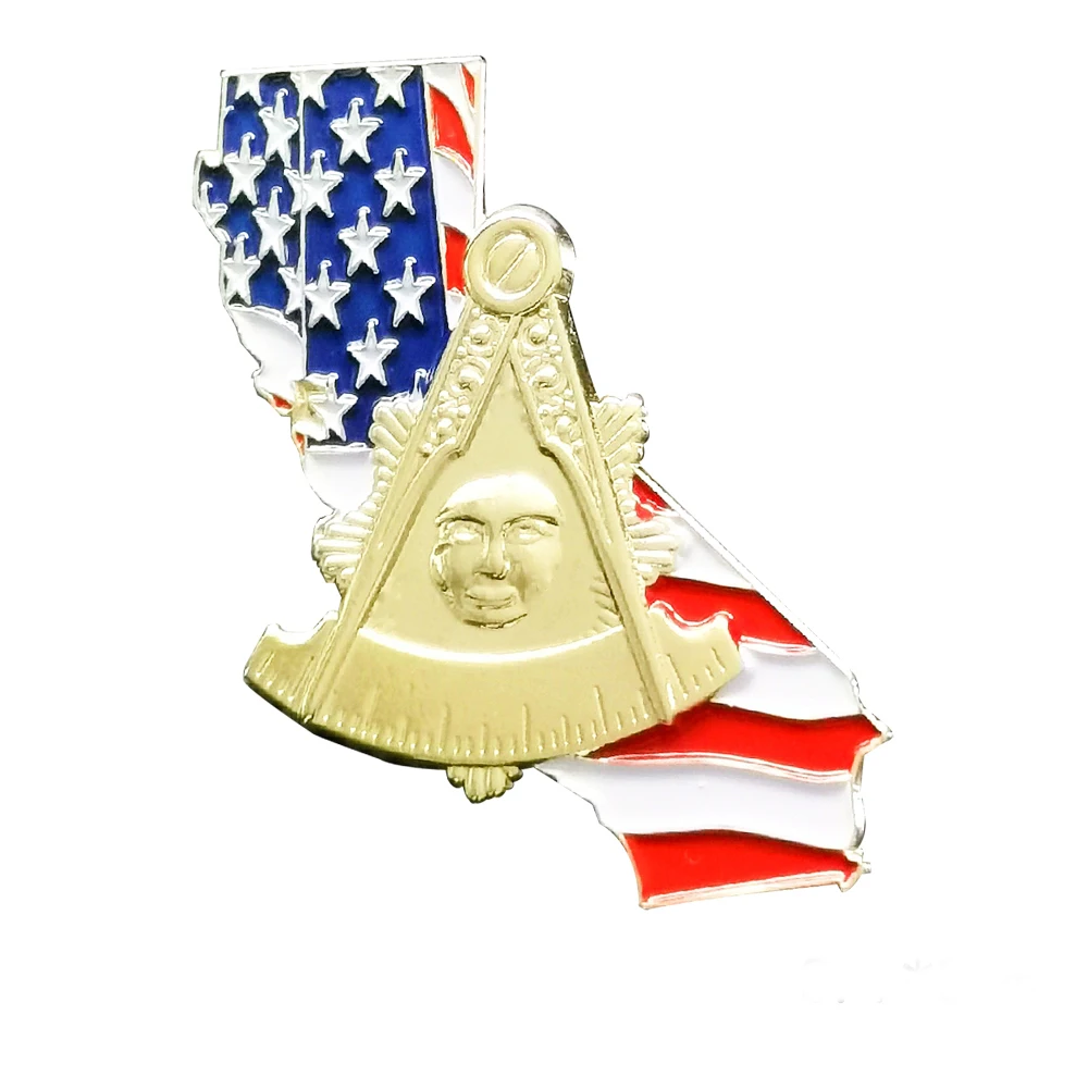 Значок для лацкана Masonic значок маскарада размер BLM78 2 8*3 3 см карта флага США