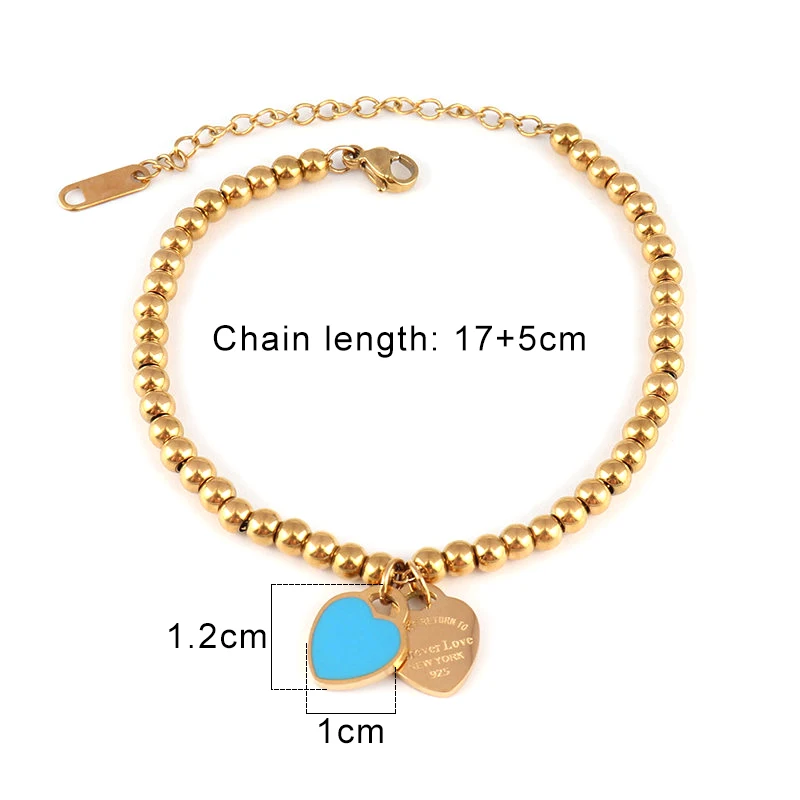 Браслеты ZUUZ в форме сердца браслет цепочка бусины ювелирные изделия аксессуары