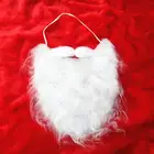 1 шт. Рождественский Санта бороды представление рождественские украшения для вечеринки Белый Рождественский кудрявый реквизит для косплея вечеринки сувениры A35