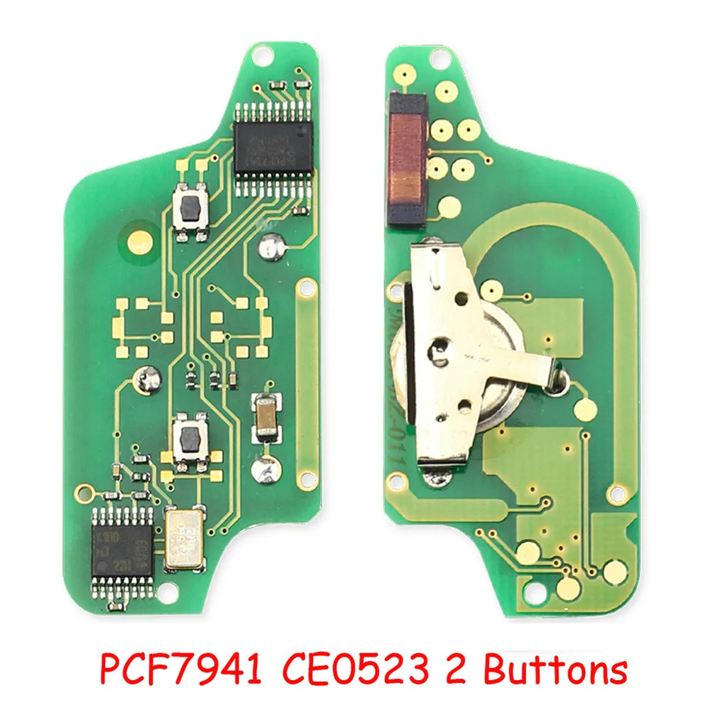 PCF7941 CE0523 KEYYOU спросить ключи электронная схемная плата 2 кнопки CE0523 Ce0536 для peugeot 207 208 307 308 408 CITROEN C2 C3 C4 C5 - Количество кнопок: PCF7941 CE0523
