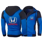 Новинка 2021, трендовая Флисовая теплая толстовка, свитшот с двойной молнией, мужская спортивная одежда, Повседневный пуловер в стиле Харадзюку, пальто