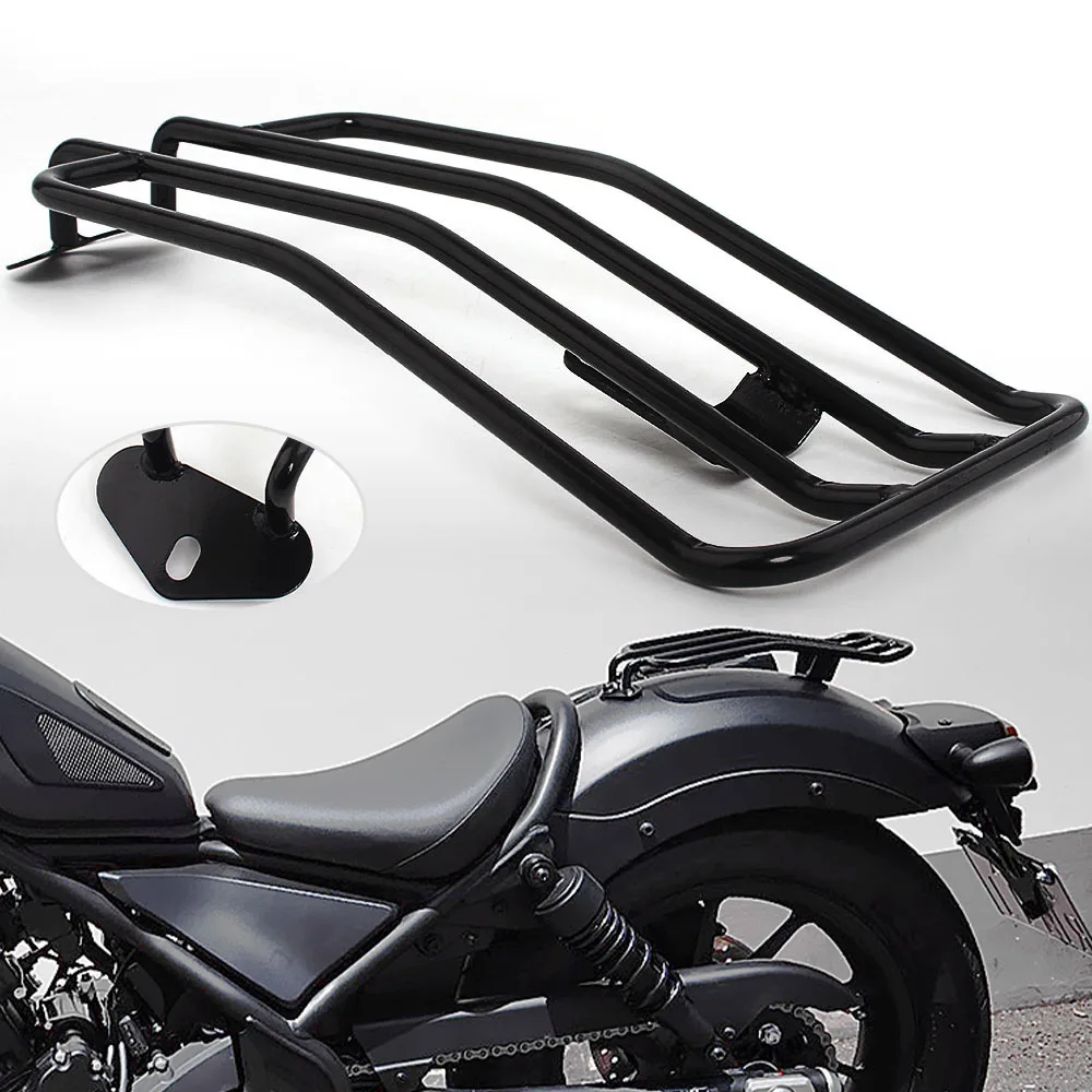 

Motorcycle Black Rear Fender Luggage Rack Support Shelf Solo Seat For Honda CMX500 Rebel 300 500 2017-2021 2018 2019 2020 NEW