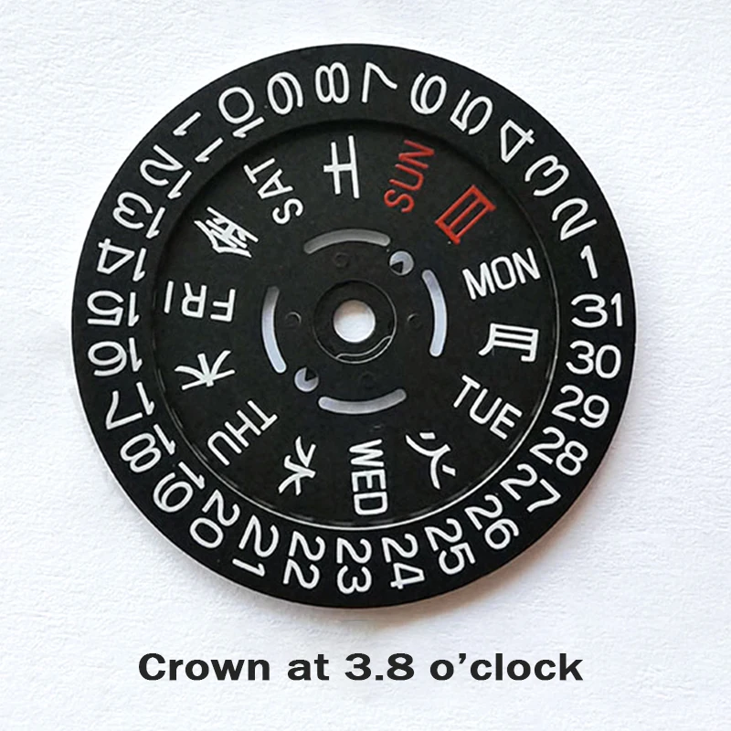 Modify NH35 NH36 Movement Wheel Japan Kanji Dial Crown at 3.8 Seiko Movement Replace Parts Man Watch Repair fit 3.8 nh36 Case