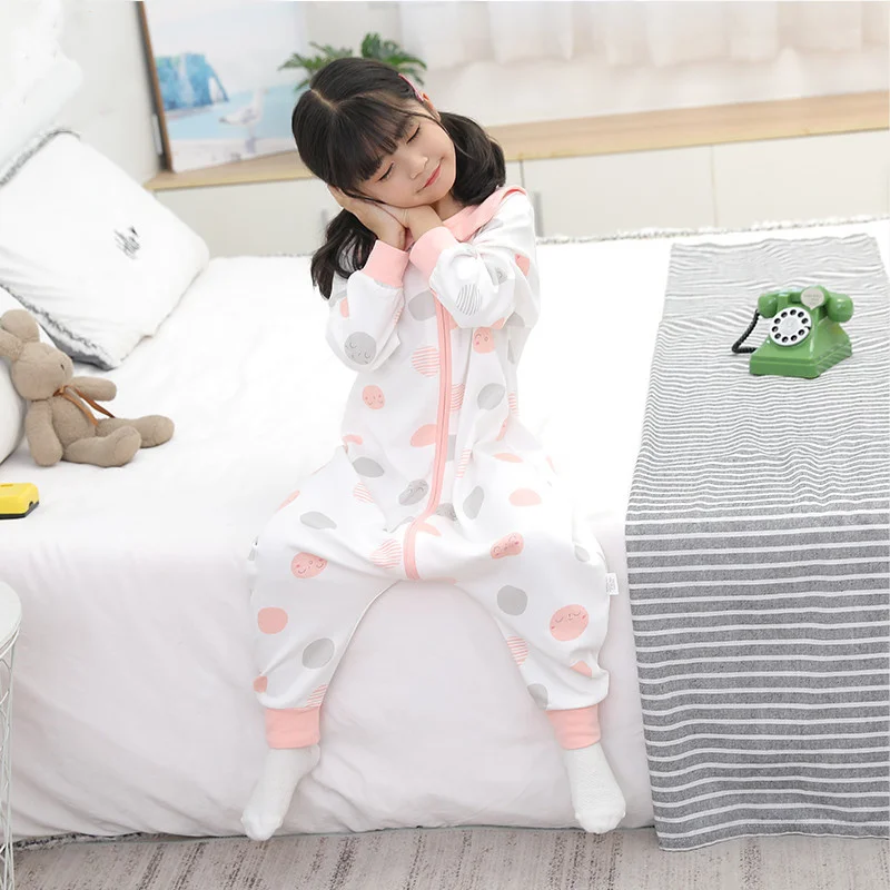 

2021 Newest Baby Sleeping Bag Pure Cotton Anti-kick Quilt Children's air-Conditioning Gown