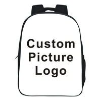 12 inch customize backpack kids teens 3d school bag boy girl bagpack bag can customize logo image schoolbag
