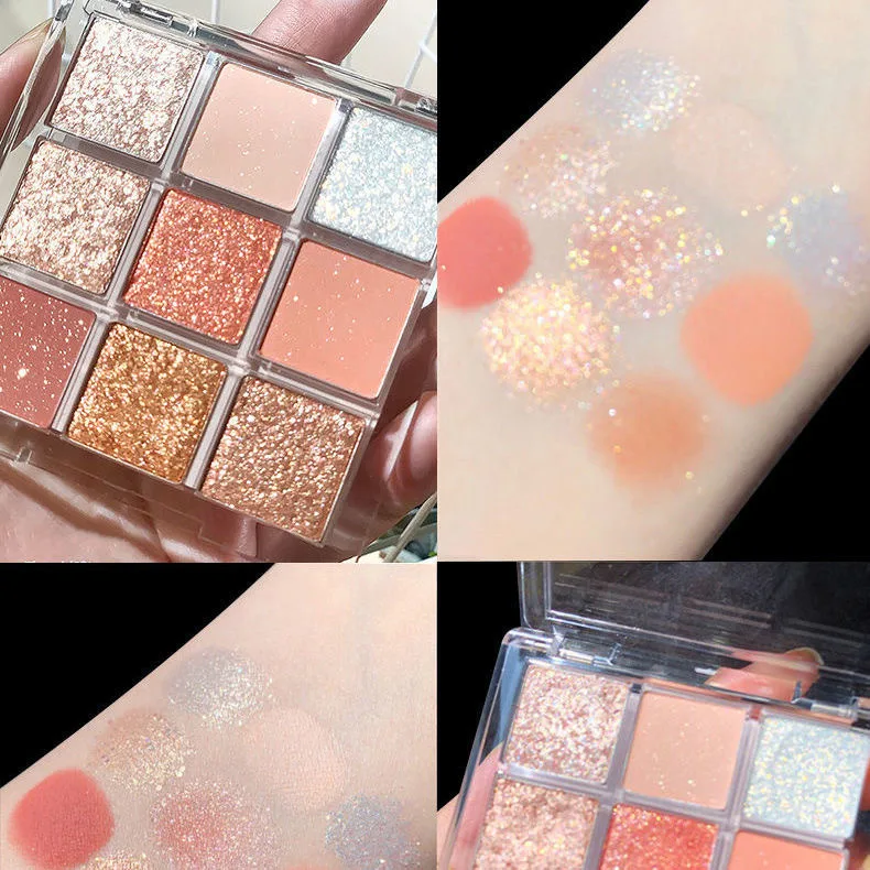 9 Colors Makeup Fashion Eyeshadow Palette Matte Eye Shadow Glitter Make Up Set Long-lasting | Красота и здоровье