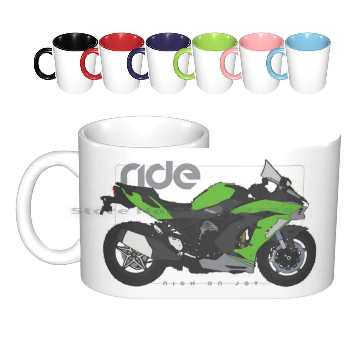 

Зеленые керамические кружки Ride Sxse, кофейные чашки, Кружка для молока и чая, кружка для езды на мотоцикле и велосипеде, крутая уличная спортив...